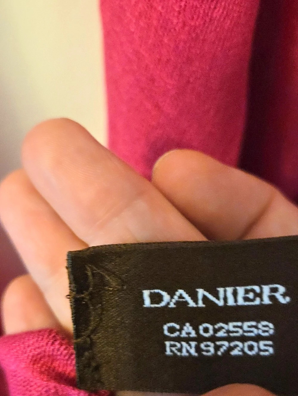 Daniel Pink Fringe Scarf - Picture 2 of 2